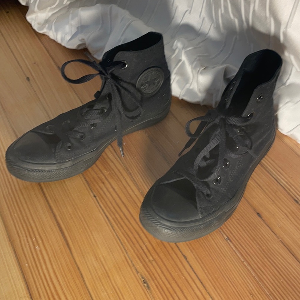 Converse black high top sneakers
